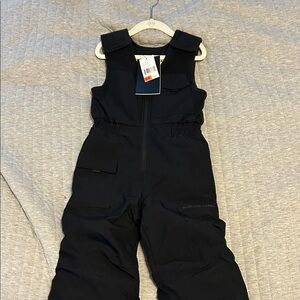 Black Kids Snow Bibs